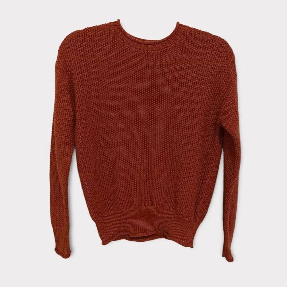 Jessica Simpson Burnt Brick Crew Neck Sweater